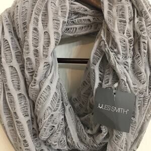 Jules Smith Gray Distressed Infinity Scarf NWT